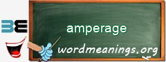 WordMeaning blackboard for amperage